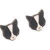Holzohrringe Black Cat Earrings