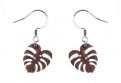 Holzohrringe Monstera Earrings