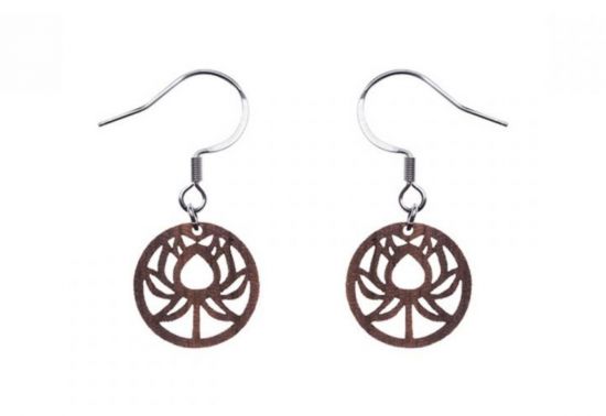 Holzohrringe Lotos Earrings