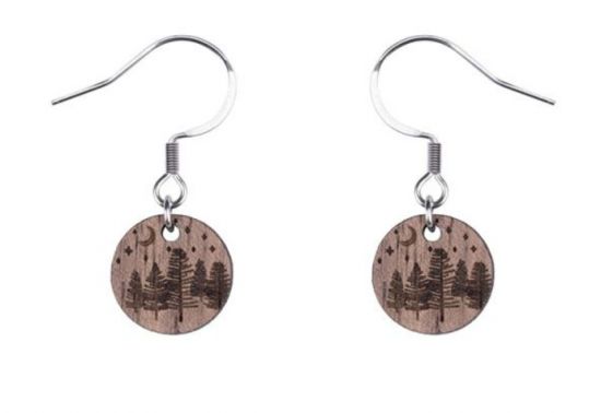 Holzohrringe Wood Dangle Earrings