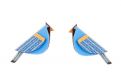 Holzohrringe Blue Cutebird Earrings