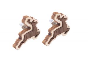 Holzohrringe Deer Christmas Earrings