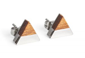 Metallohrringe Red Earrings Triangle