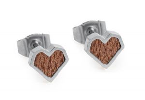 Metallohrringe Red Earrings Heart