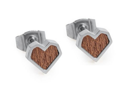 Metallohrringe Red Earrings Heart