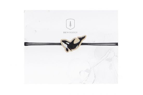 Holz-Armband mit Schnur – Orca