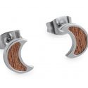 Metallohrringe Red Earrings Halfmoon