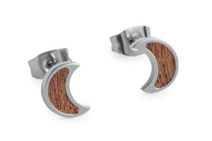 Metallohrringe Red Earrings Halfmoon