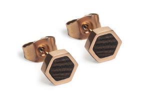 Metallohrringe Rose Earrings Hexagon
