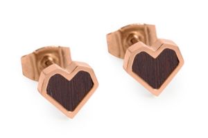 Metallohrringe Rose Earrings Heart