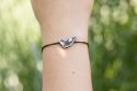 Holz-Armband mit Schnur – Orca