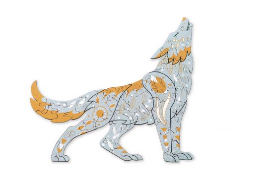 Holzpuzzle Scandi Wolf