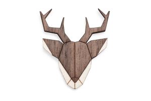 Holzbrosche Deer Brooch