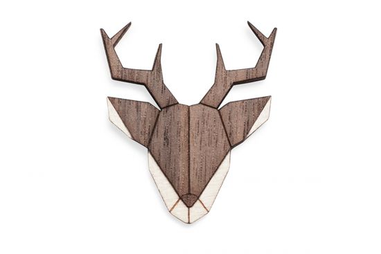 Holzbrosche Deer Brooch