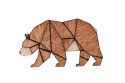 Holzbrosche Walking Bear Brooch