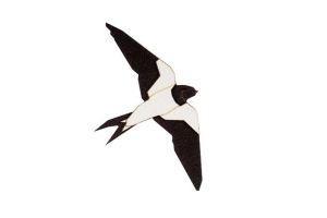 Holzbrosche Swallow Brooch