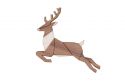Holzbrosche Jumping Deer Brooch