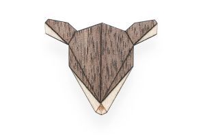 Holzbrosche Doe Brooch