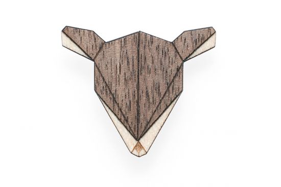 Holzbrosche Doe Brooch