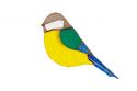 Holzbrosche Tit Brooch