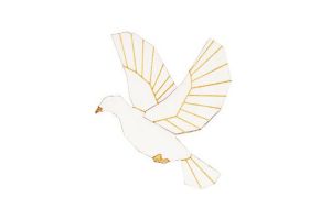 Holzbrosche Dove Brooch