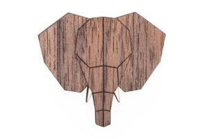 Holzbroche Elephant Brooch