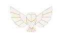 Holzbrosche Snowy Owl Brooch