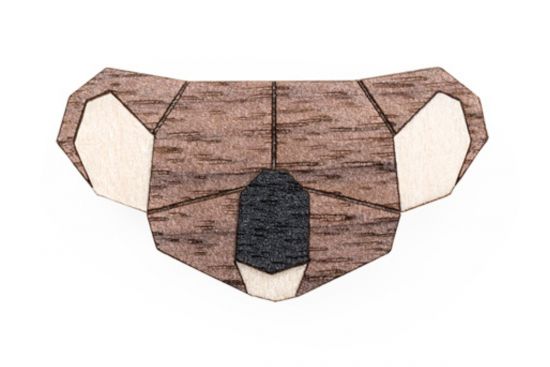 Holzbrosche Koala Brooch