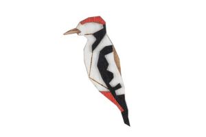 Holzbrosche Woodpecker Brooch