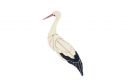 Holzbrosche Stork Brooch