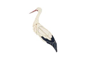 Holzbrosche Stork Brooch