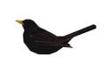Holzbrosche Blackbird Brooch