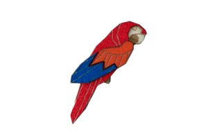 Holzbroche Ara Parrot Brooch