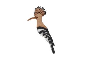 Holzbrosche Hoopoe Brooch