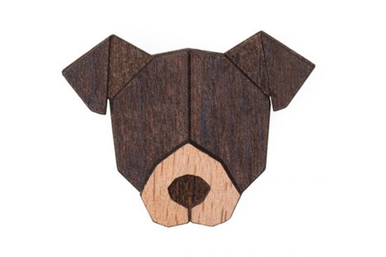 Holzbrosche American Pit Bull Terrier Brooch