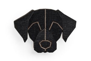 Holzbrosche Black Labrador Brooch