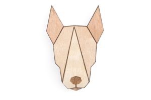 Holzbrosche Bull Terrier Brooch