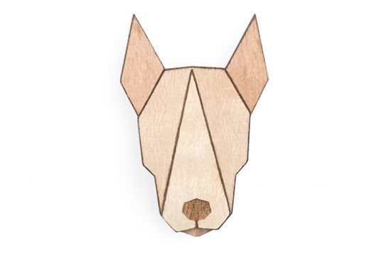 Holzbrosche Bull Terrier Brooch