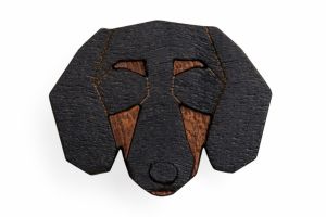 Holzbrosche Dachshund Brooch