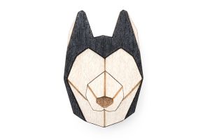 Holzbrosche Husky Brooch