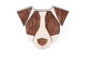 Holzbrosche Jack Russell Brooch