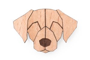 Holzbrosche Labrador Brooch