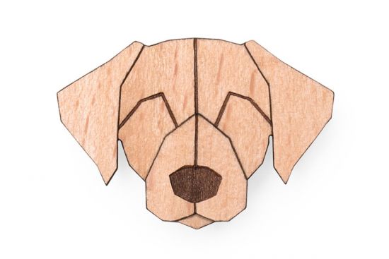 Holzbrosche Labrador Brooch
