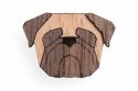 Holzbrosche Pug Brooch