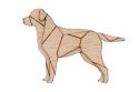 Holzbrosche Walking Labrador Brooch