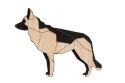 Holzbrosche Walking Shepherd Brooch