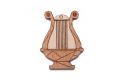 Holzbrosche Lyre Brooch