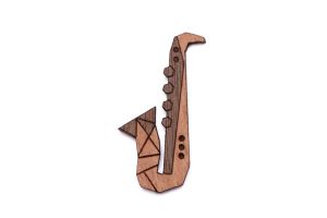 Holzbrosche Saxophone Brooch