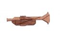 Holzbrosche Trumpet Brooch