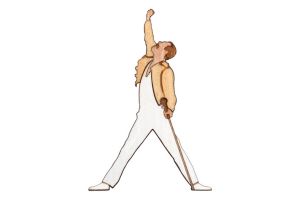 Holzbrosche Freddie Brooch